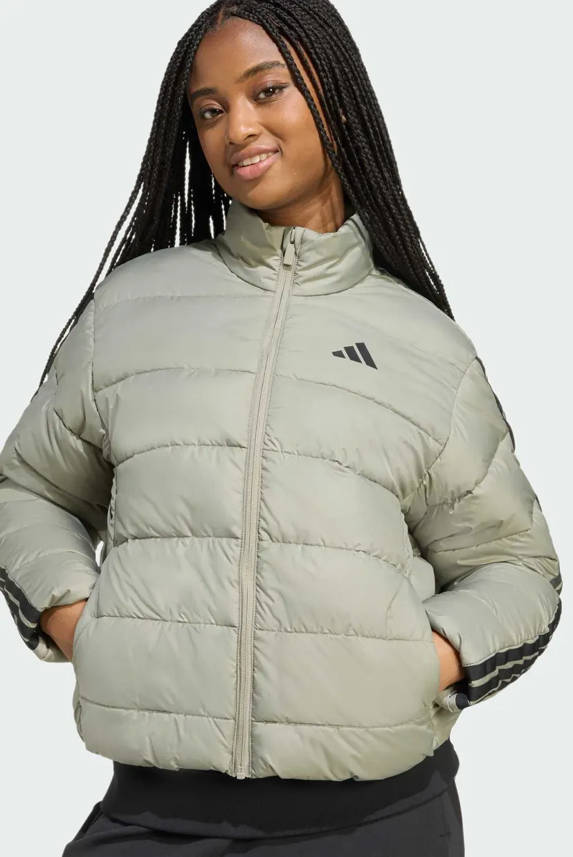 Жіноча оливкова куртка Essentials CLIMAWARM 3-Stripes Synthetic Down 4