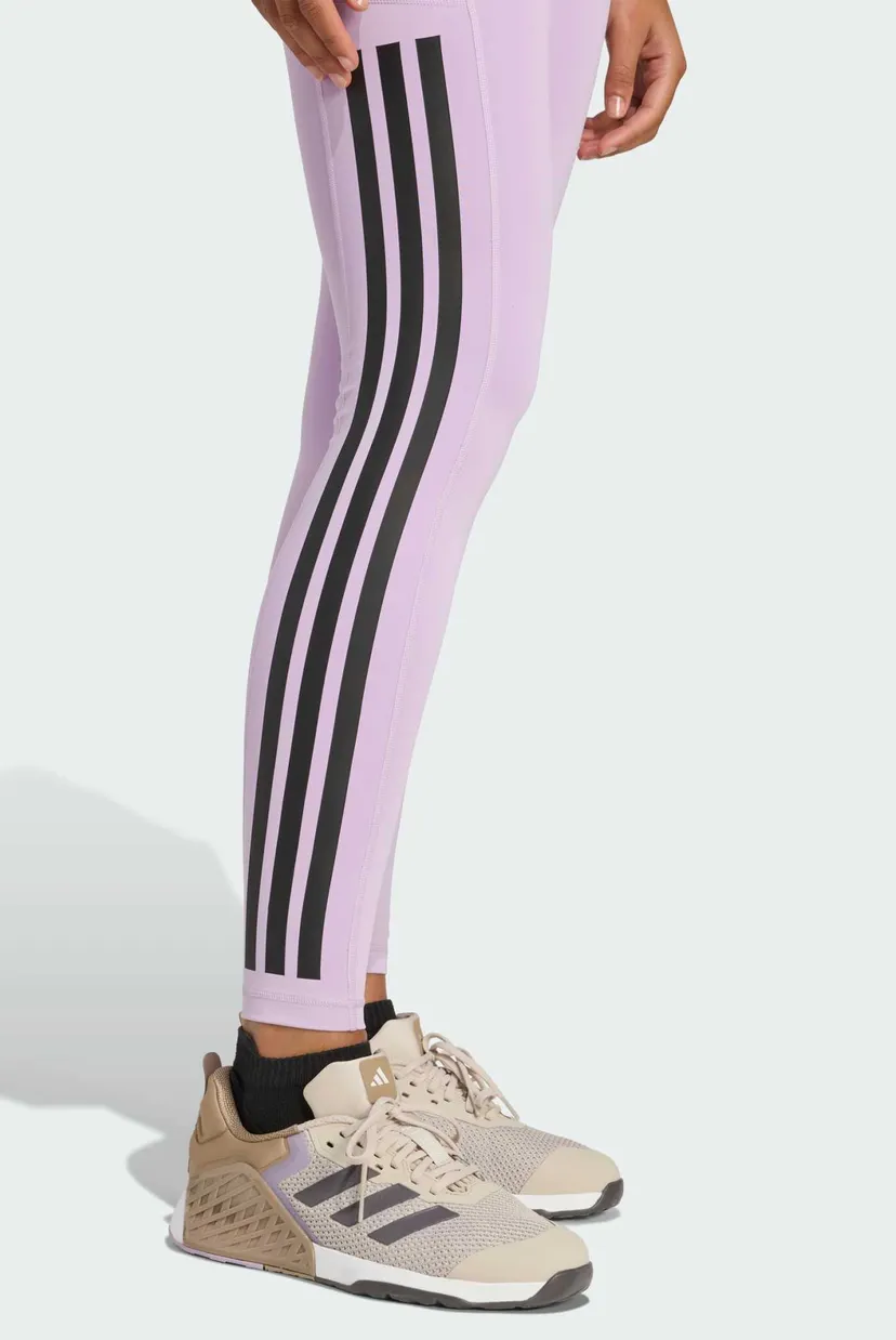 Жіночі бузкові тайтси Optime 3-Stripes Full-Length 5