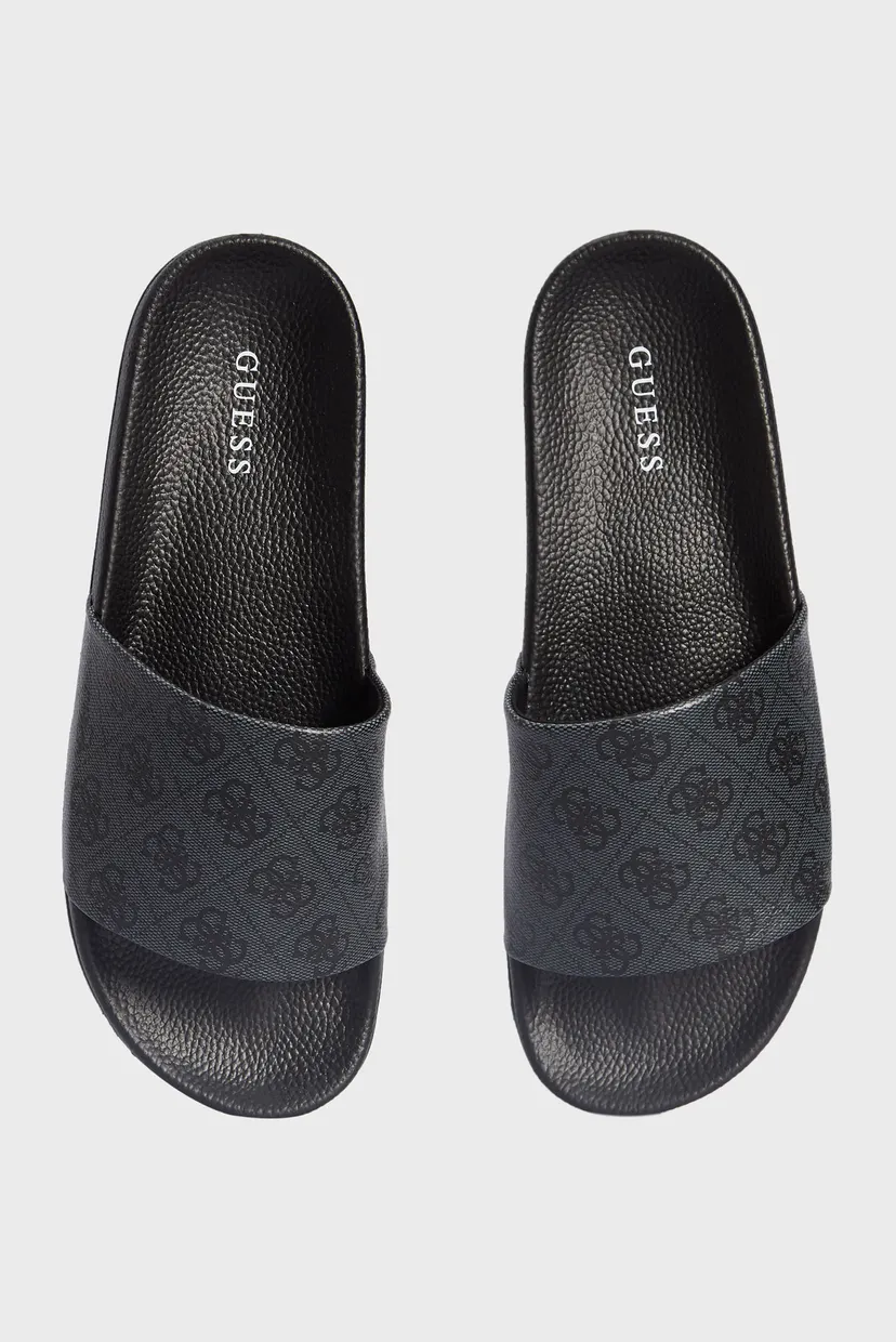 Чоловічі чорні слайдери з візерунком MAYEMI 4