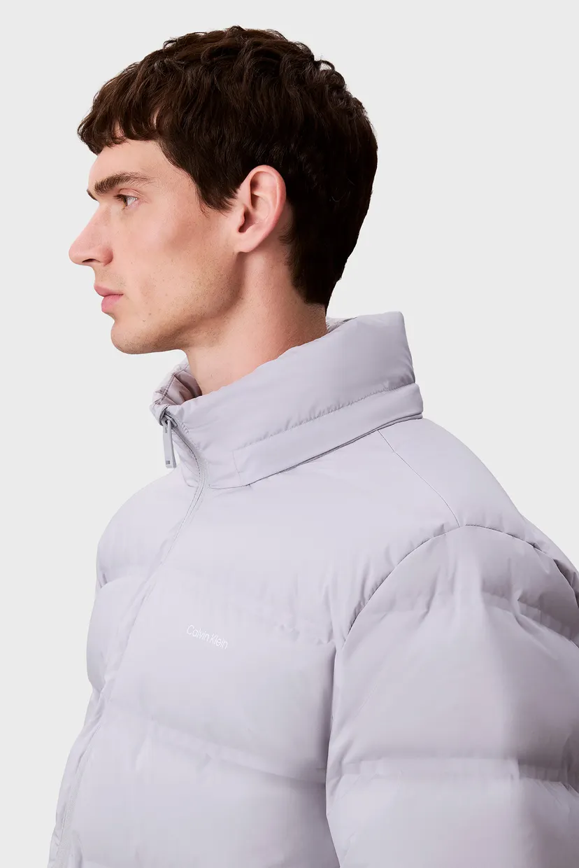 Чоловічий світло-сірий пуховик LS QUILTED BONDED 5
