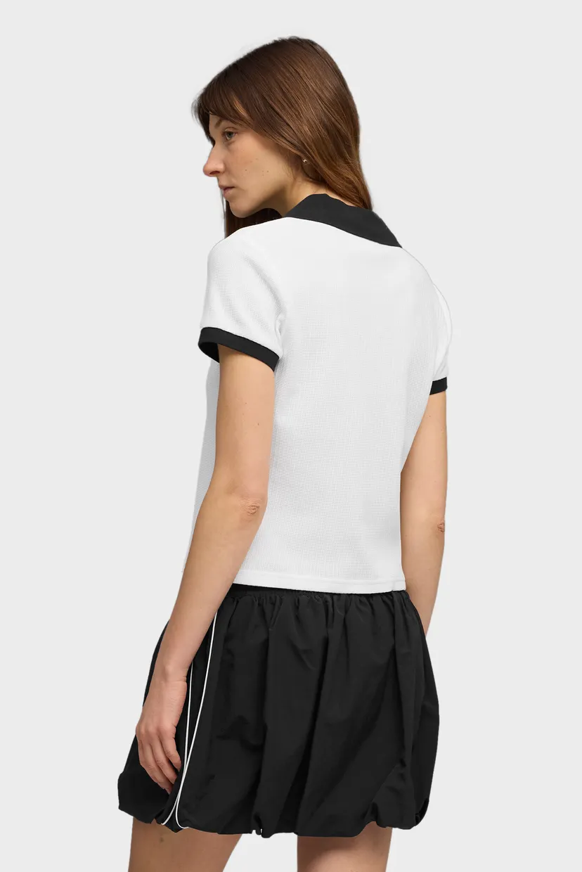 Женское белое поло Wardrobe Essentials Polo Women 3