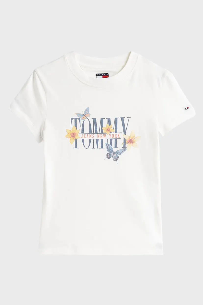 Женская белая футболка TJW SLIM TJ BUTTERFLY 5