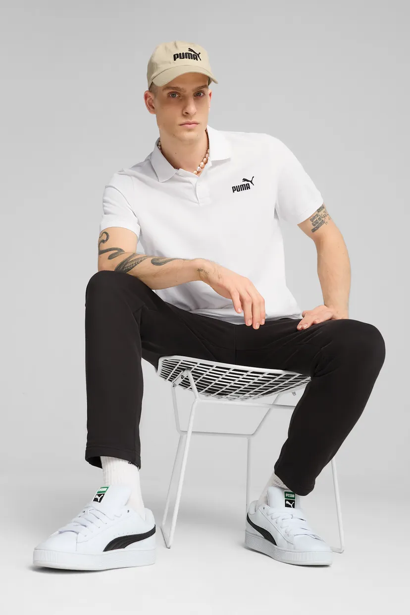 Мужское белое поло Essentials No. 1 Logo Pique Polo Men 4