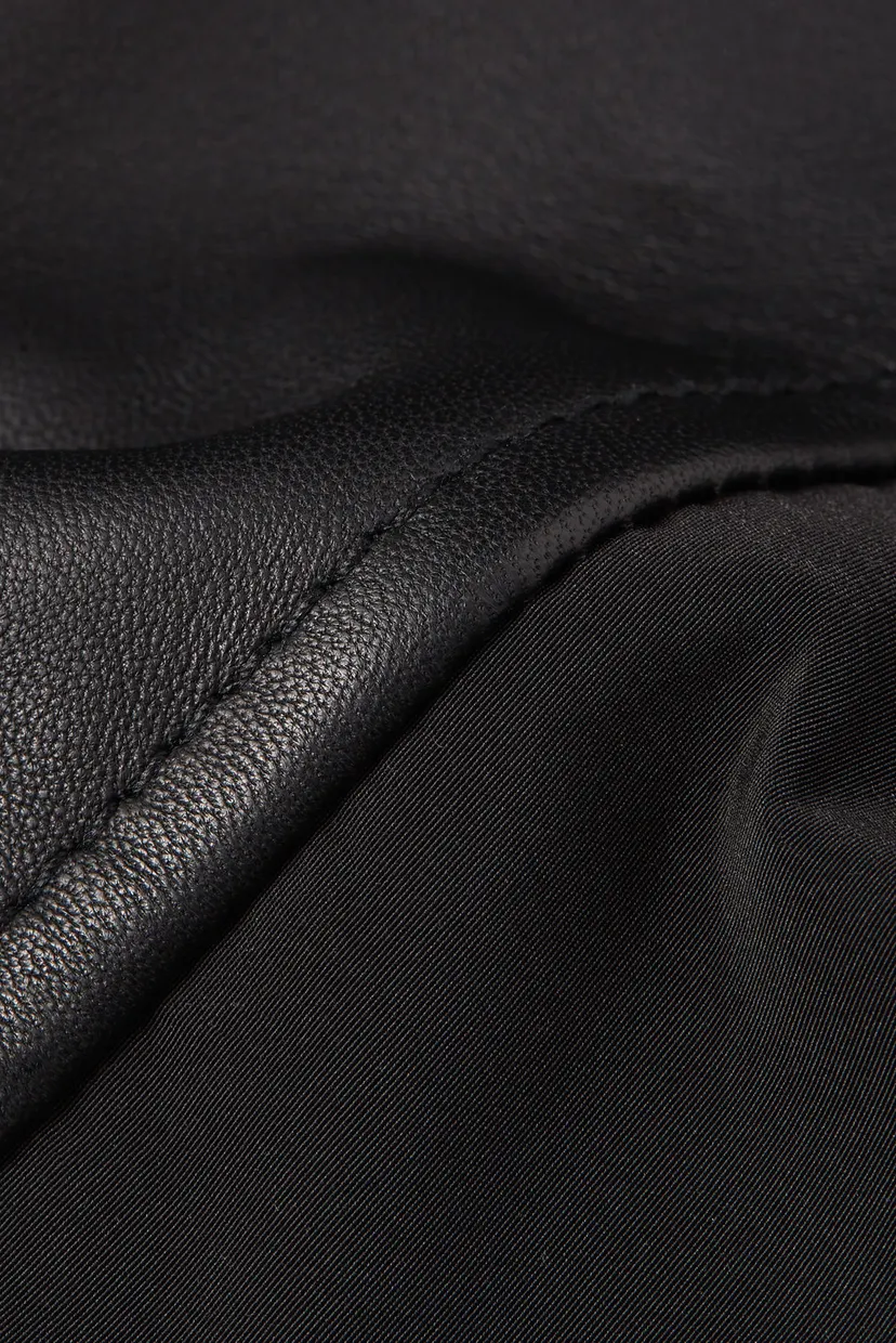 Мужской черный бомбер Varsity leather jkt 6
