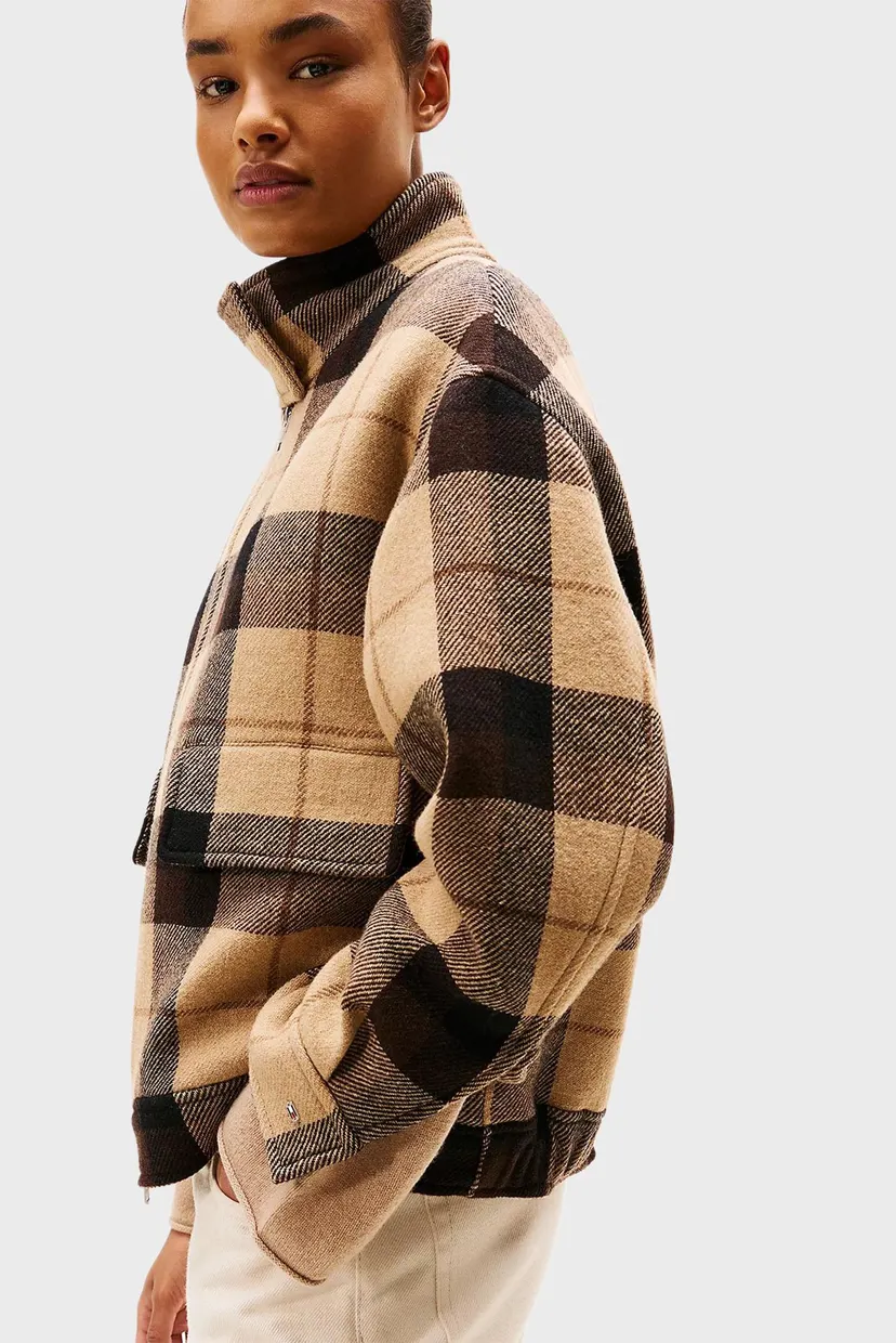 Женское шерстяное пальто в клетку HARRINGTON 3