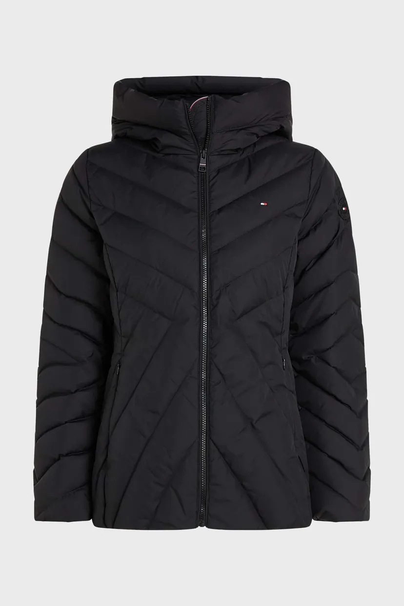 Жіночий чорний пуховик CHEVRON MW DOWN JACKET 4