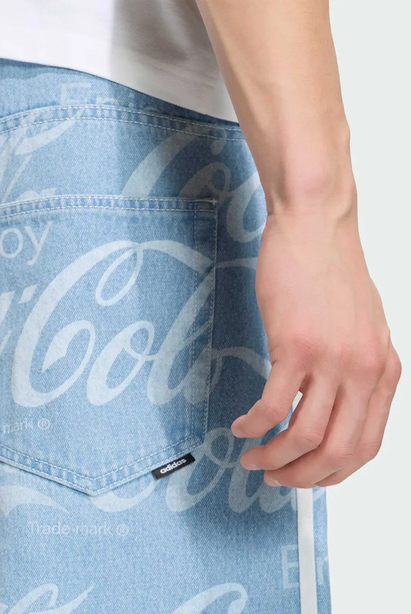 Чоловічі блакитні джинсові шорти з візерунком COCA COLA CLASSIC SPORT DENIM SHORT 5