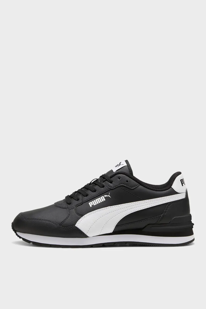 Чорні шкіряні кросівки ST Runner v4 Leather Sneakers Unisex 4