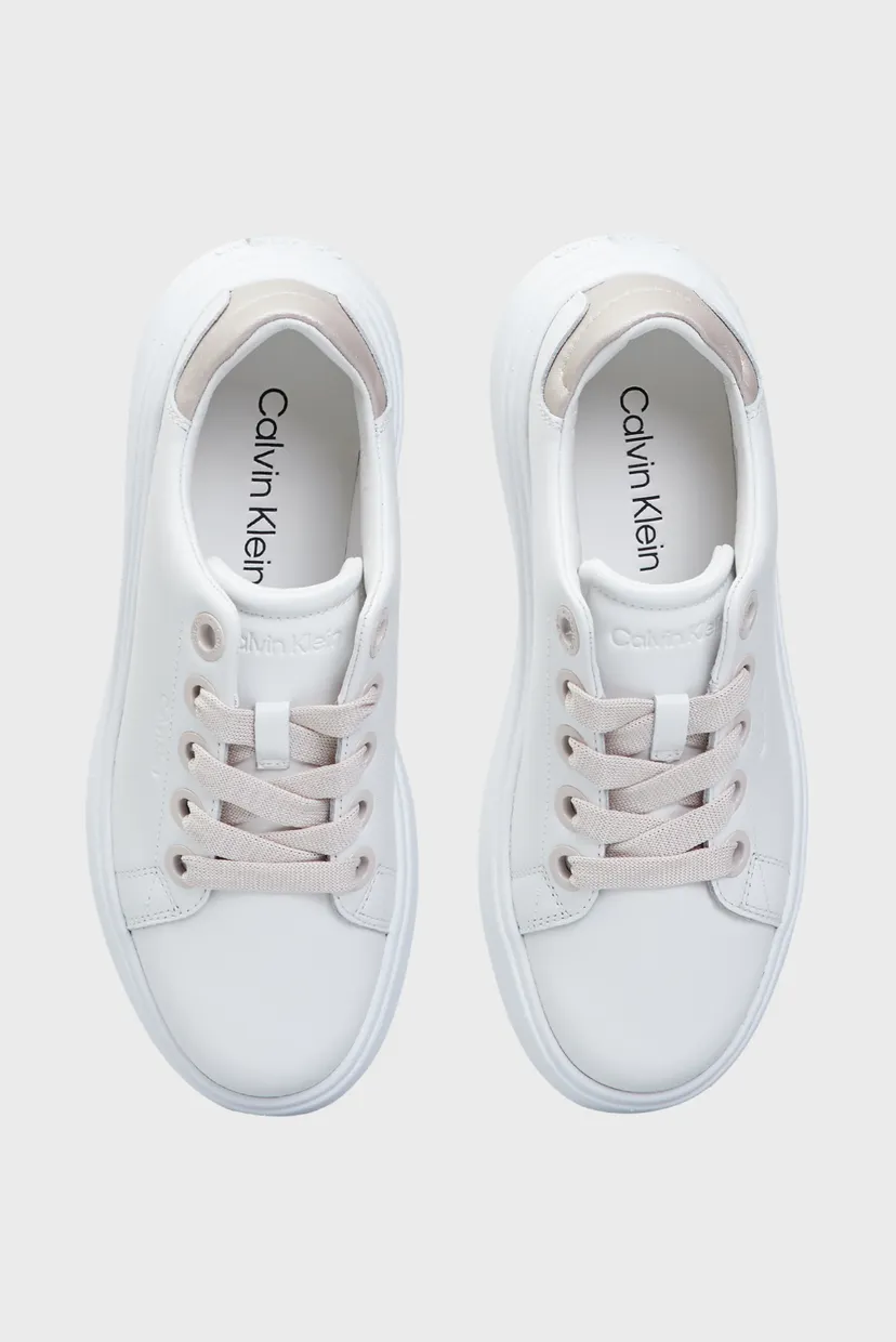 Женские белые кожаные сникерсы CUPSOLE LACE UP LTH 4