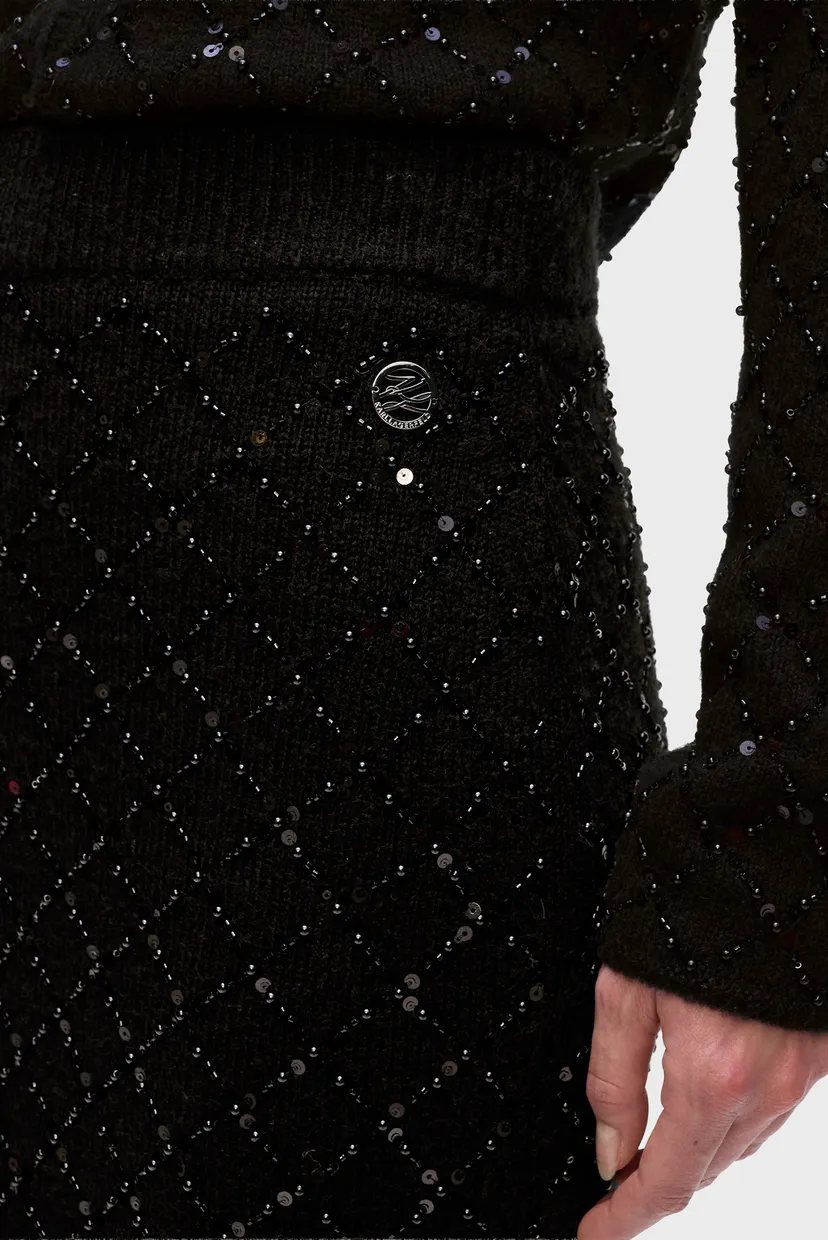 Жіноча чорна спідниця embellished 5
