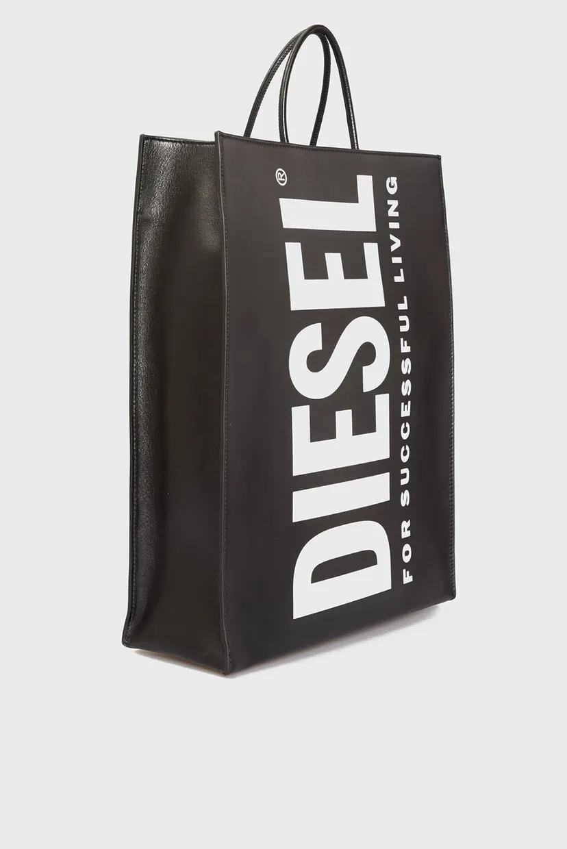 Женская черная кожаная сумка DSL SHOPPER Diesel X09020 P1245 — MD