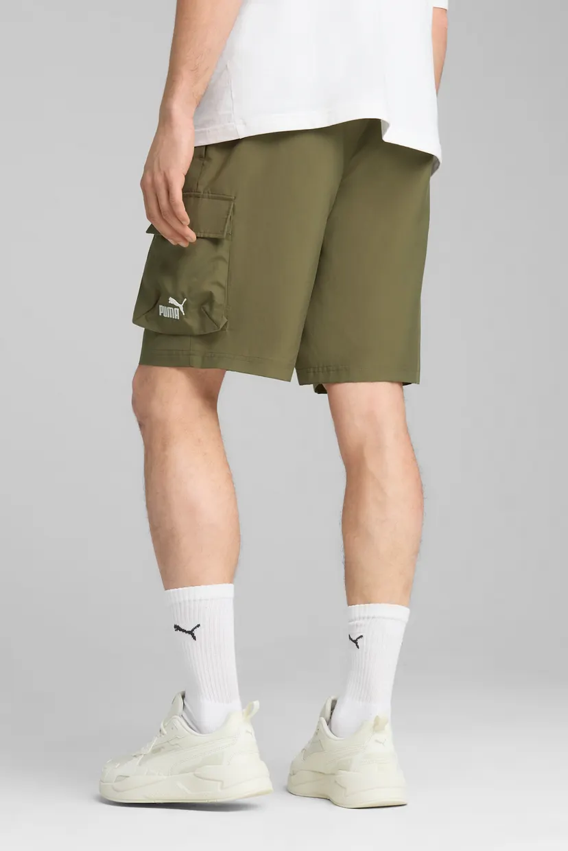Чоловічі оливкові шорти Essentials No.1 Logo Woven Cargo 9