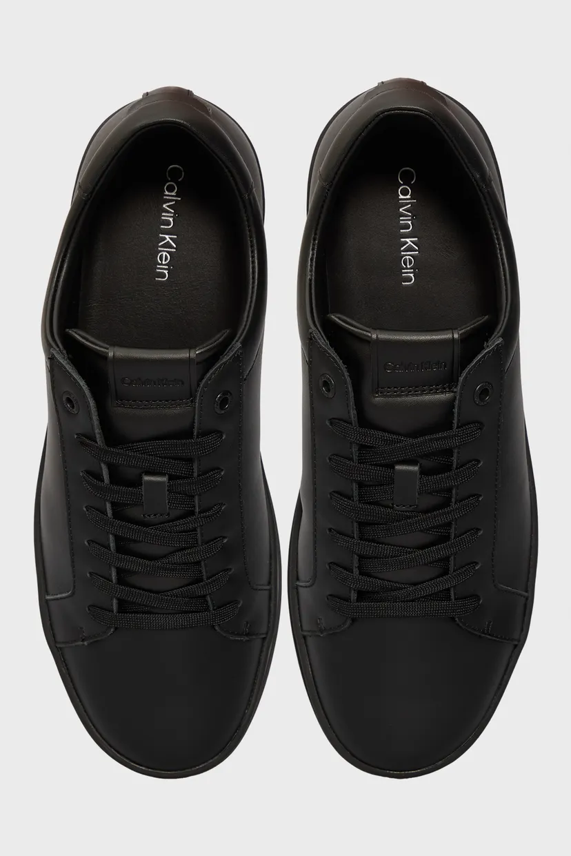 Мужские черные кожаные сникерсы LOW TOP 4