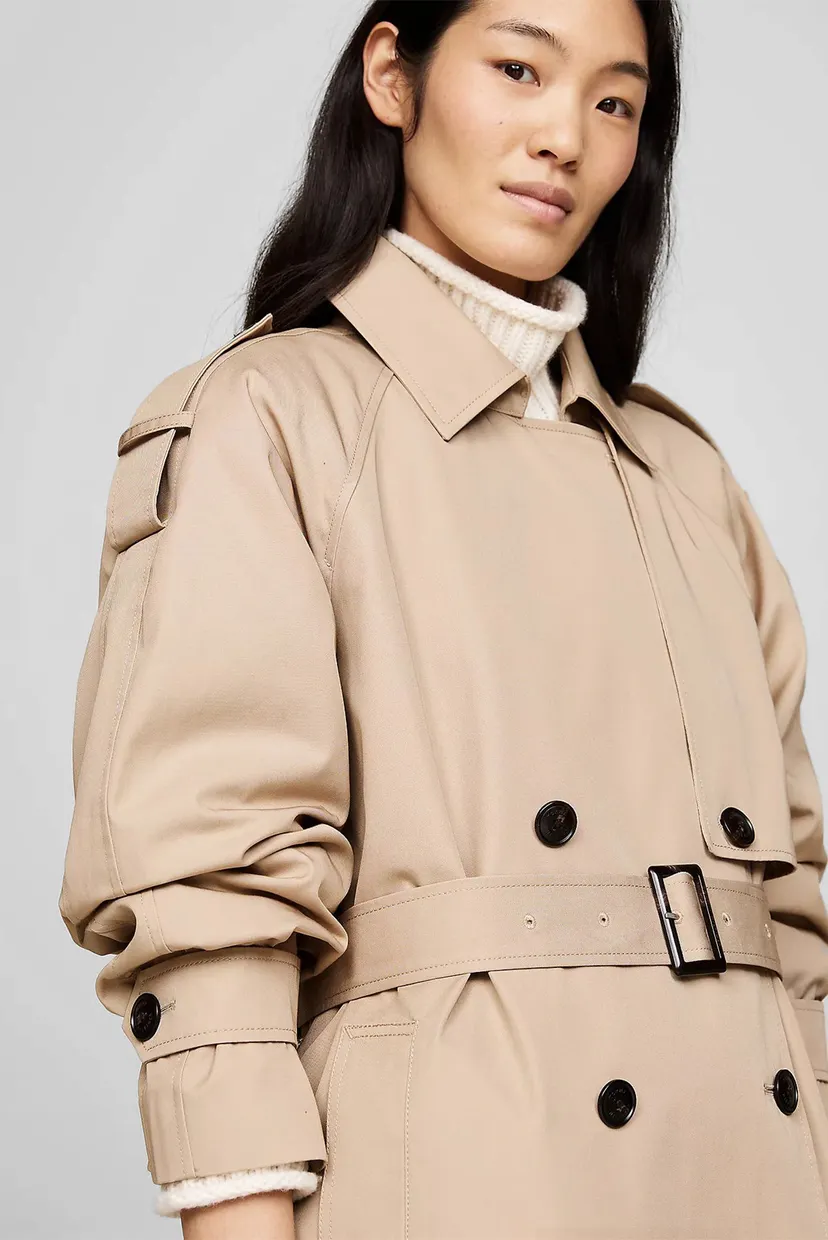 Женский бежевый тренч COTTON OVERSIZED TRENCH 3