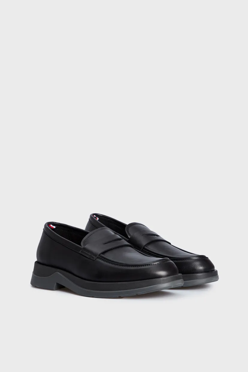 Чоловічі чорні шкіряні лофери LIGHT HILFIGER LEATHER 3