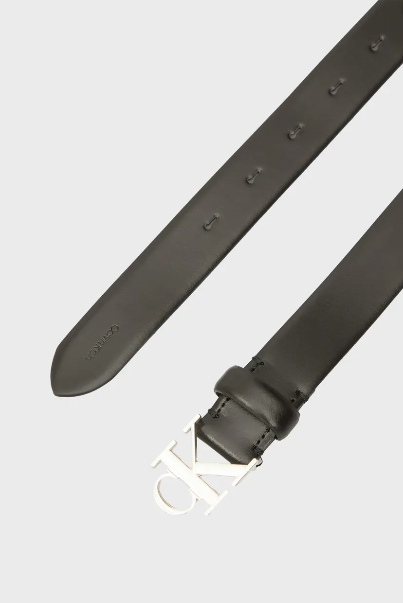 Женский черный кожаный ремень BUCKLE 3