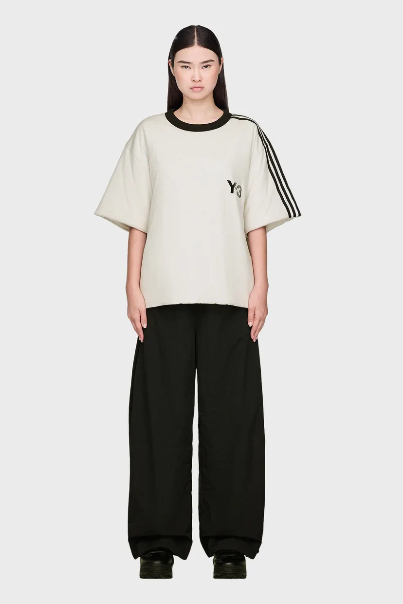 Белая футболка Y-3 Padded Short Sleeve 3-Stripes (унисекс) 4