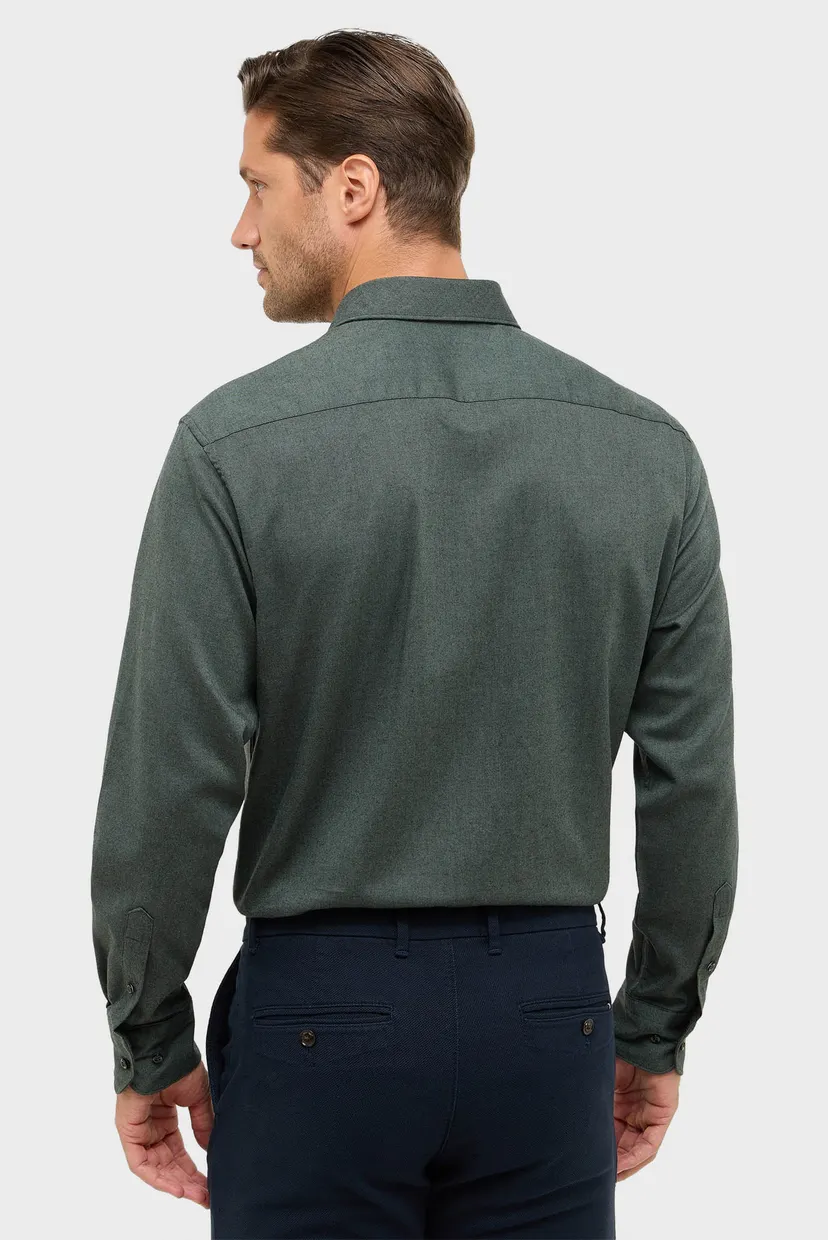 Чоловіча оливкова сорочка MODERN FIT 3