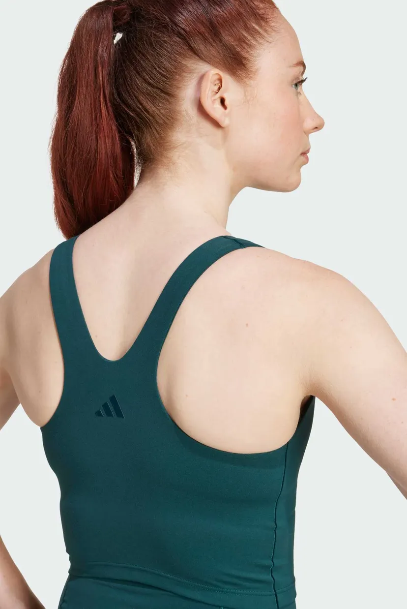 Жіноча темно-зелена майка adidas All Me Medium Support 5