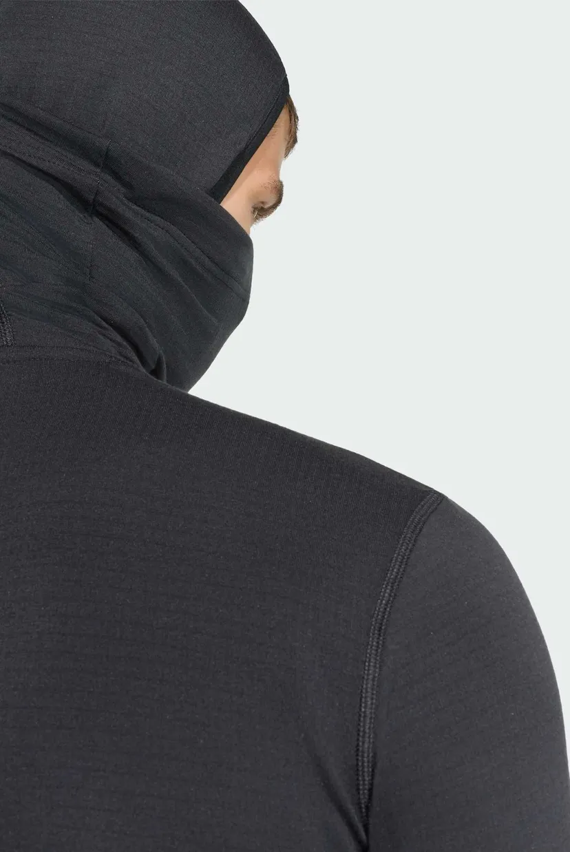 Мужская черная куртка adi365 Running Essentials Winterized Long Sleeve Hooded 5