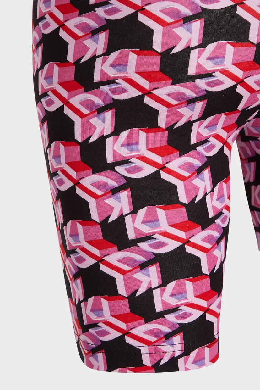 Жіночі велосипедки з візерунком KLJ MONOGRAM CYCLING SHORT 5