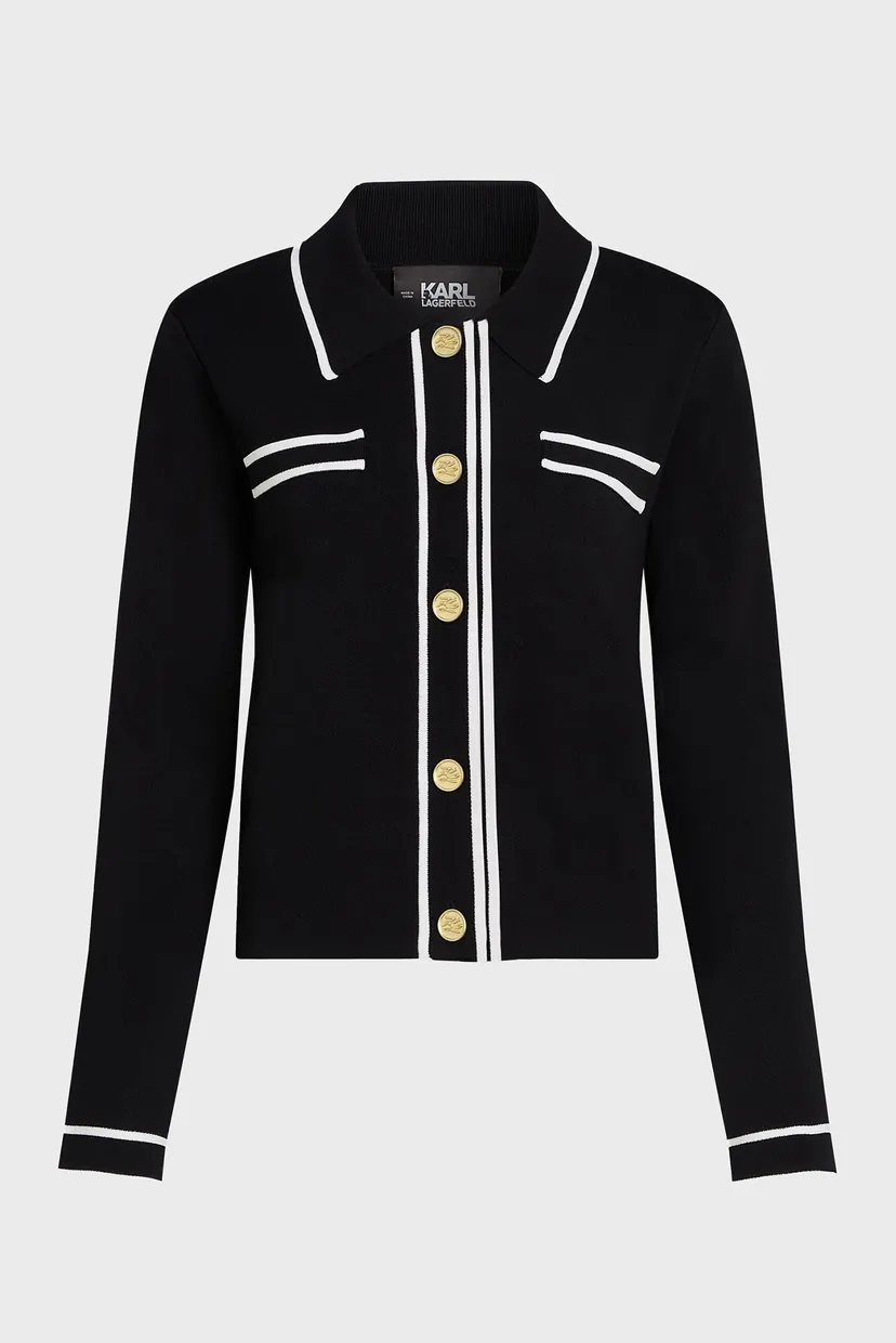 Жіночий чорний кардиган KARL WARDROBE CARDIGAN 5