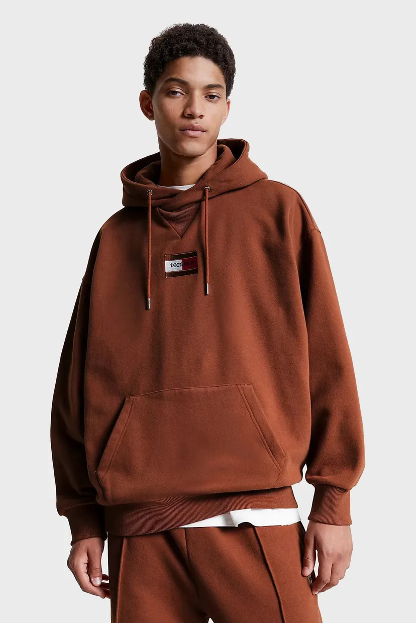 Коричневое худи TJCU ESS HOODIE GARMENT WASH (унисекс) 3