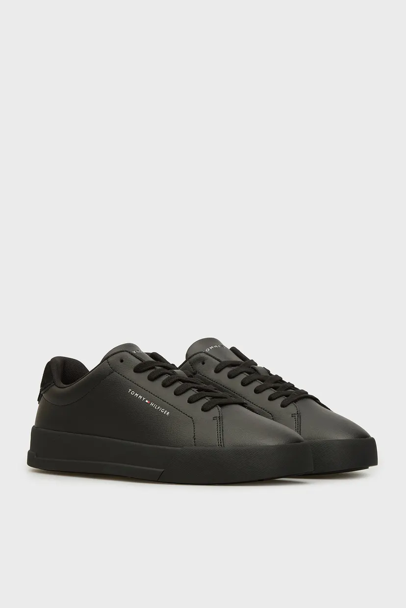 Мужские черные кожаные сникерсы TH COURT LTH DETAIL ESS 3