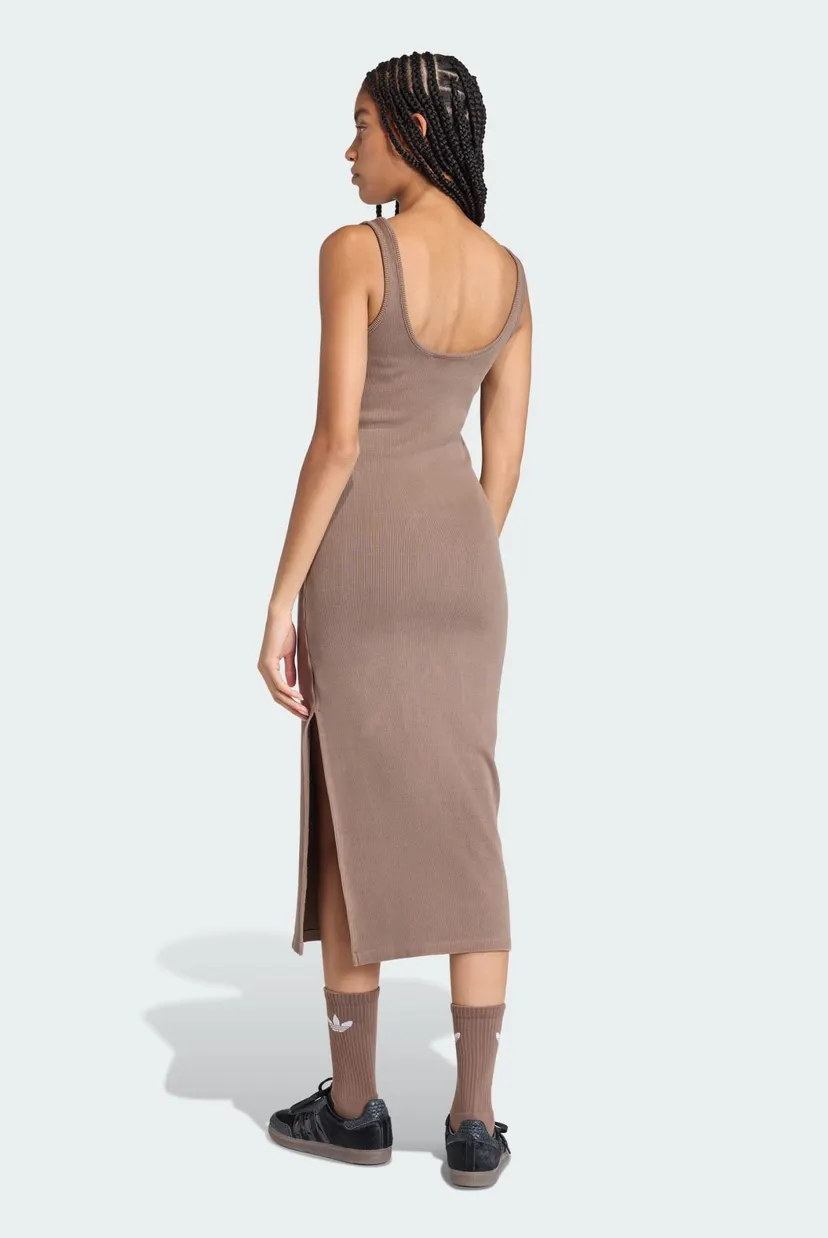 Жіноча коричнева сукня ESSENTIALS RIB TANK MAXI WASHED 3