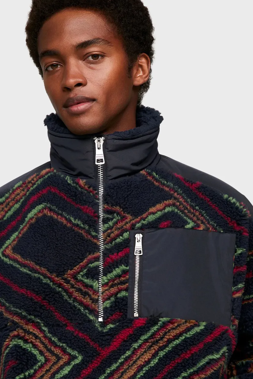Темно-синий анорак с узором Tommy x Pendleton (унисекс) 7