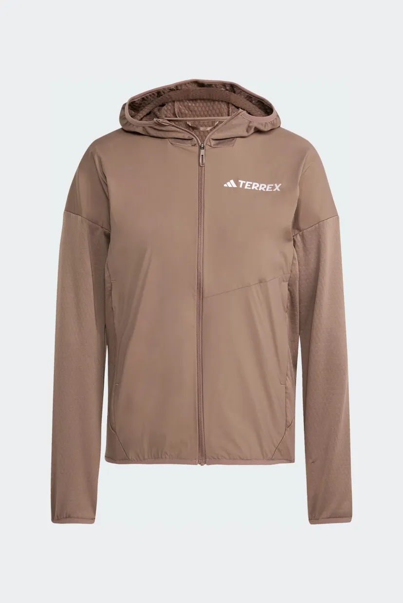 Жіноча коричнева вітровка Terrex Xperior Climawarm+ Wind Light Fleece Hooded 6