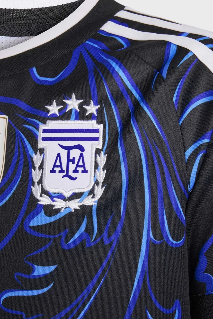 Детская черная футболка с узором Argentina 26 Kids 4