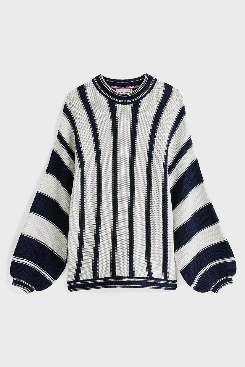Женский свитер в полоску MIX STRIPE BLN SLV C-NECK SWT LS 5