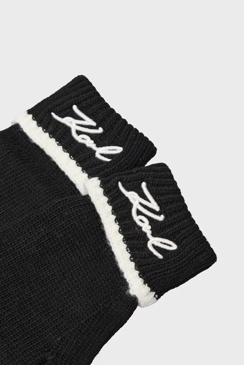 Жіночі чорні рукавички K SIGNATURE KNIT GLOVE 3