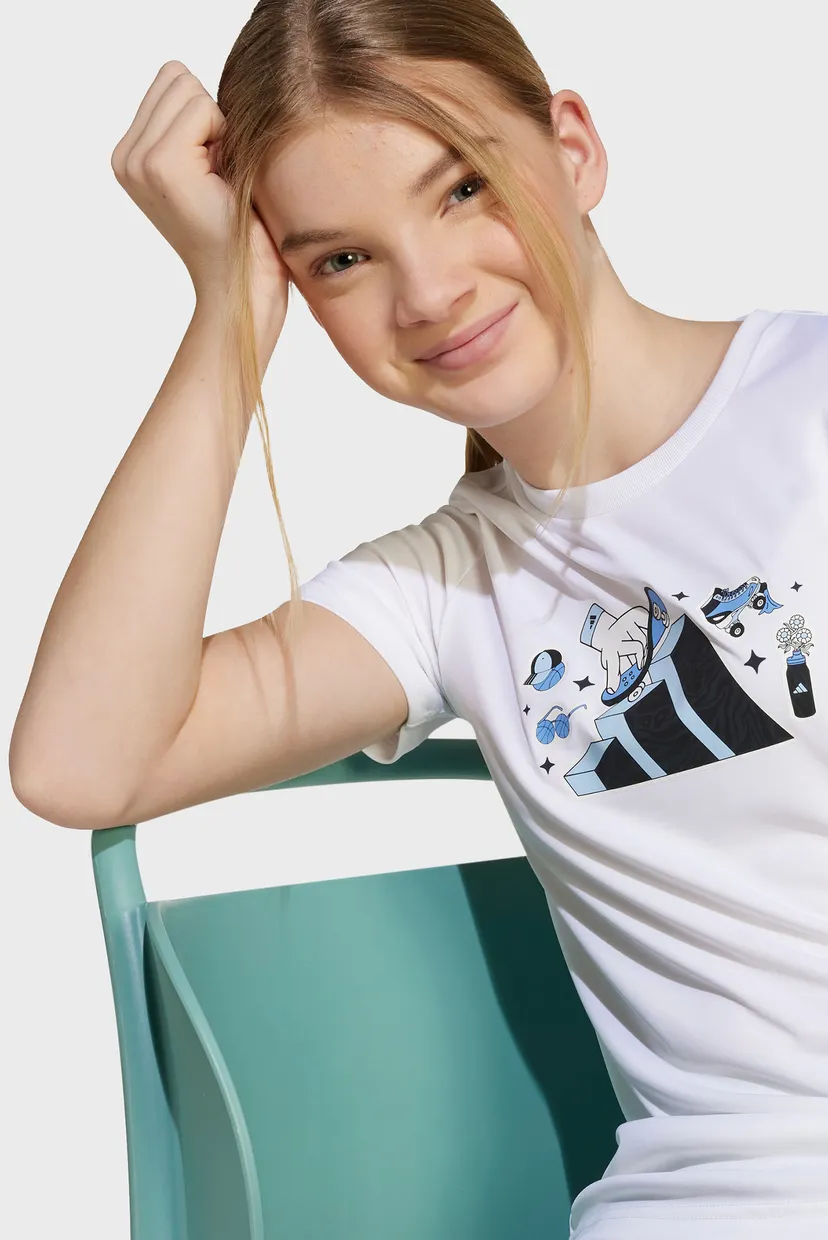 Детская белая футболка CLIMACOOL Animal Graphic Kids 5