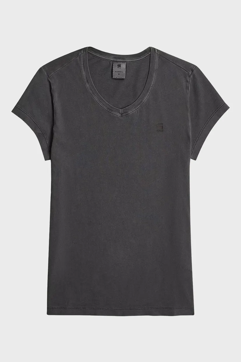 Жіноча чорна футболка Overdyed eyben slim 6