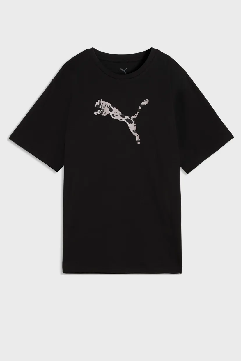 Женская черная футболка Essentials Graphics Animal Relaxed Tee Women 4