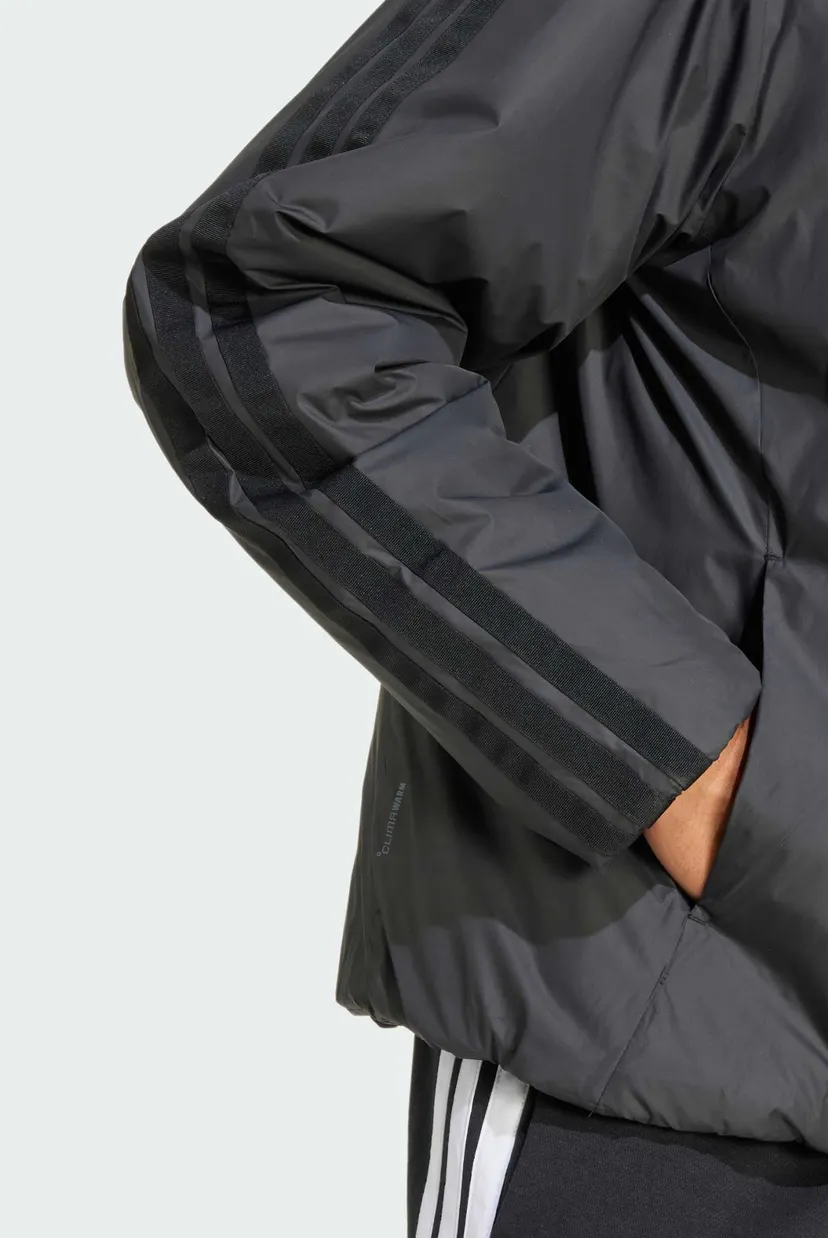 Мужская черная куртка Essentials CLIMAWARM 3-Stripes Insulated Hooded 5