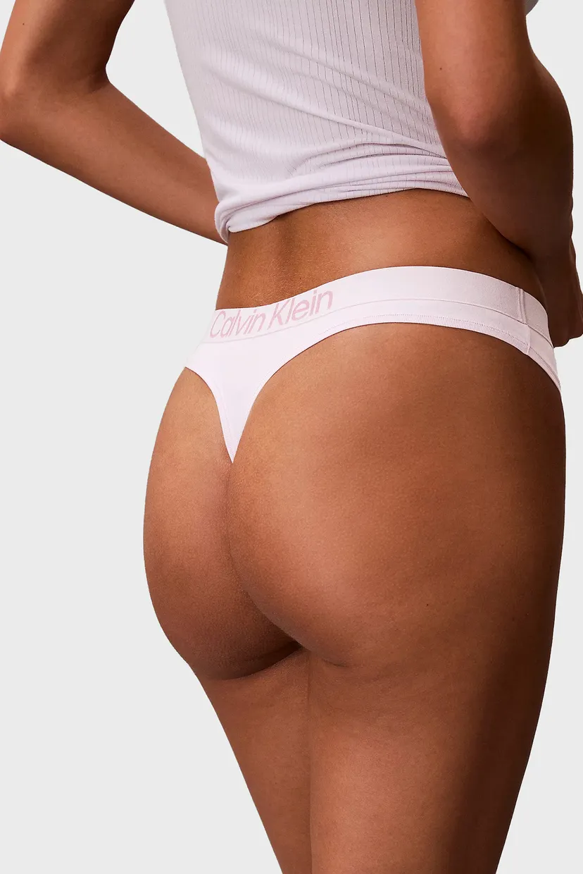 Женские пудровые трусики THONG 6