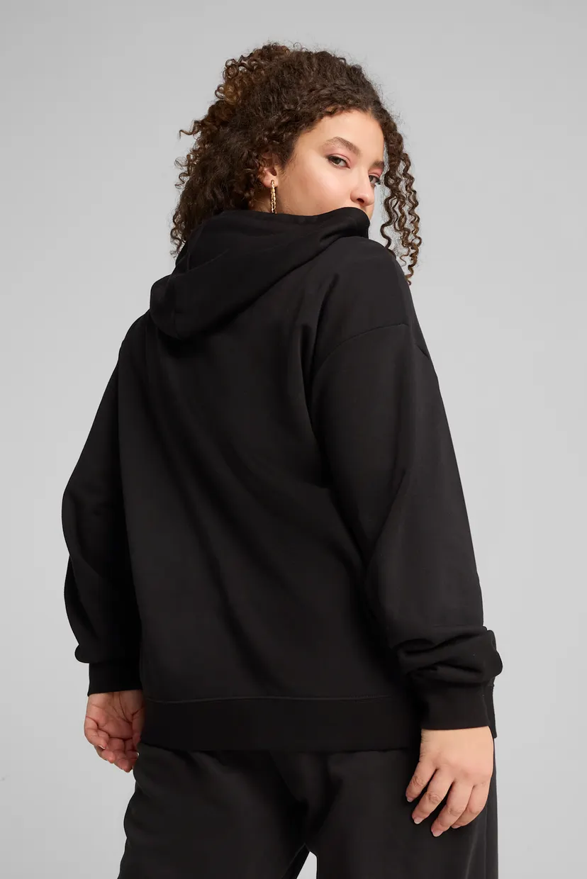Жіноче чорне худі ESS Small No. 1 Logo Comfort Full-Zip Hoodie Women 3