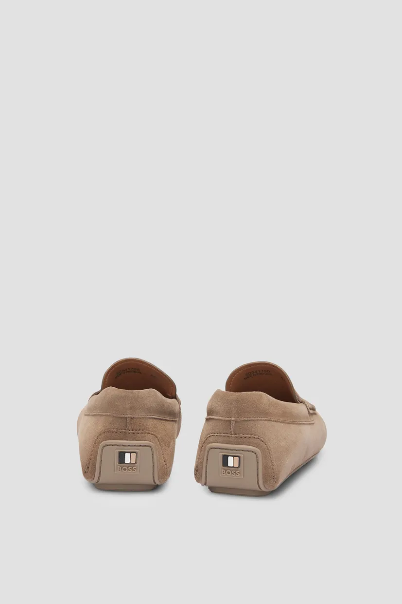 Чоловічі бежеві замшеві мокасини BOSS 50541750;260 — MD-Fashion