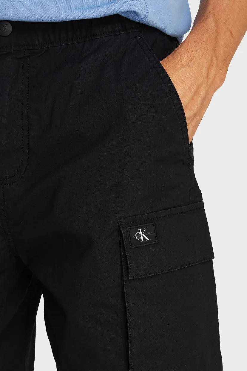 Мужские черные шорты WASHED CARGO SHORT 4