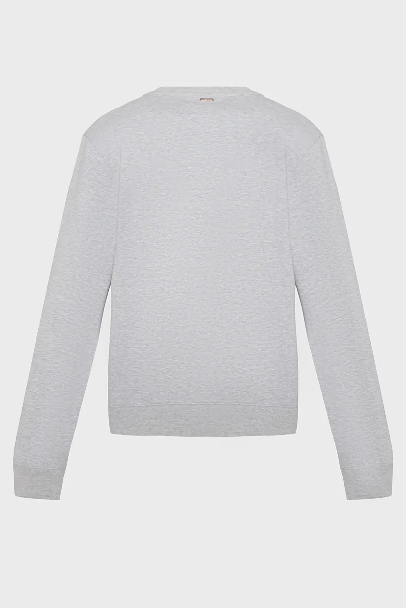Чоловічий сірий світшот EMBOSSED LOGO CREW 5