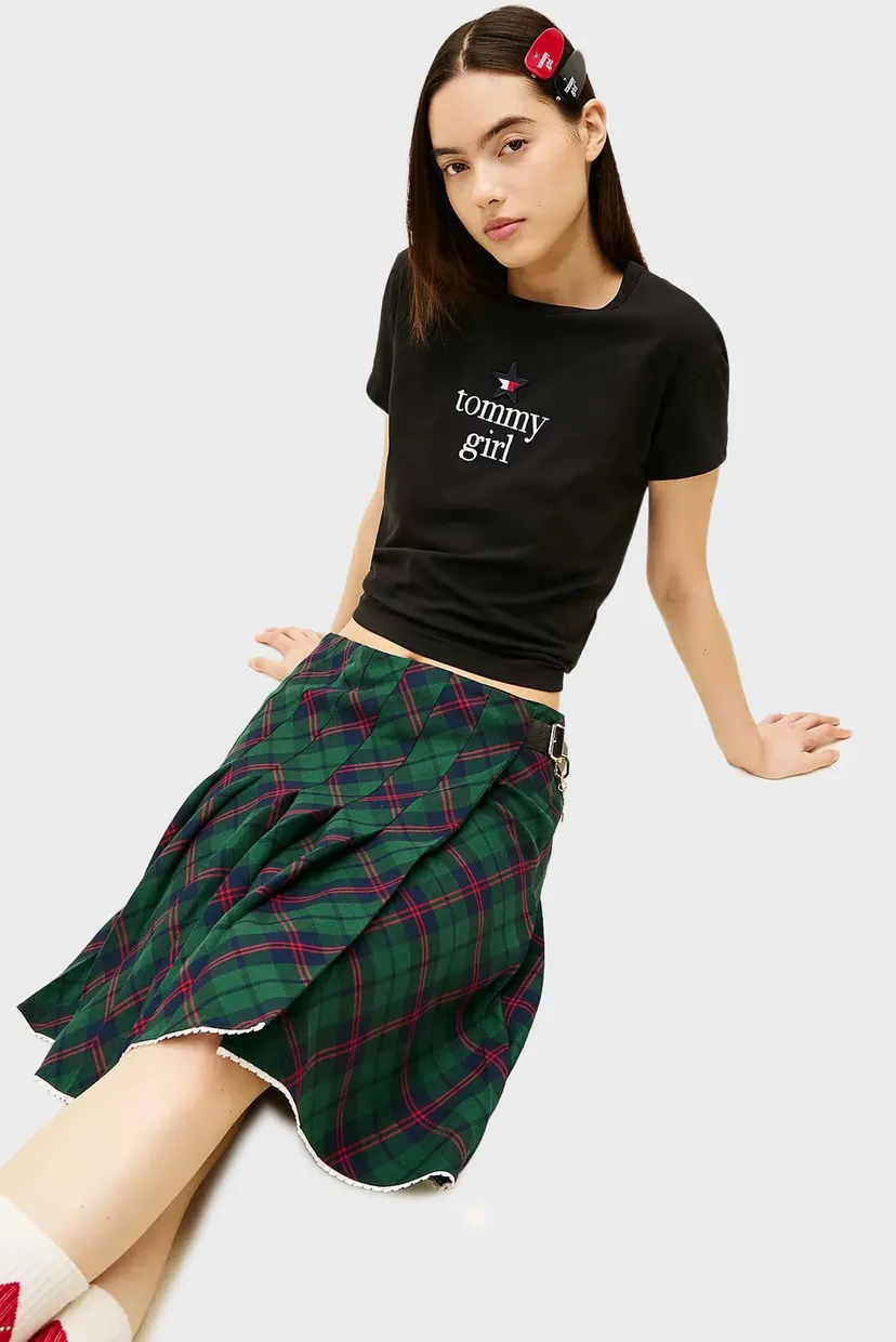 Жіноча зелена картата спідниця TOMMY GIRL TARTAN 5
