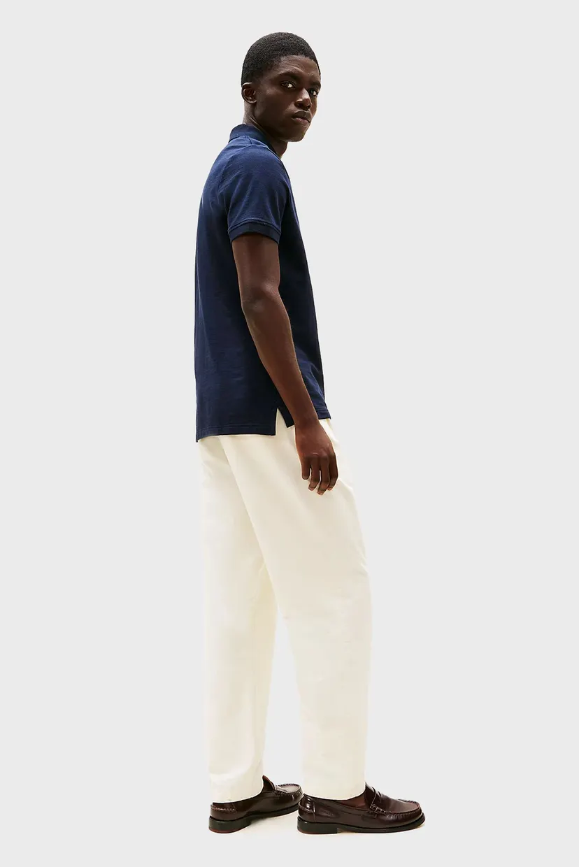 Чоловіче темно-синє поло COTTON LINEN TERRY 3