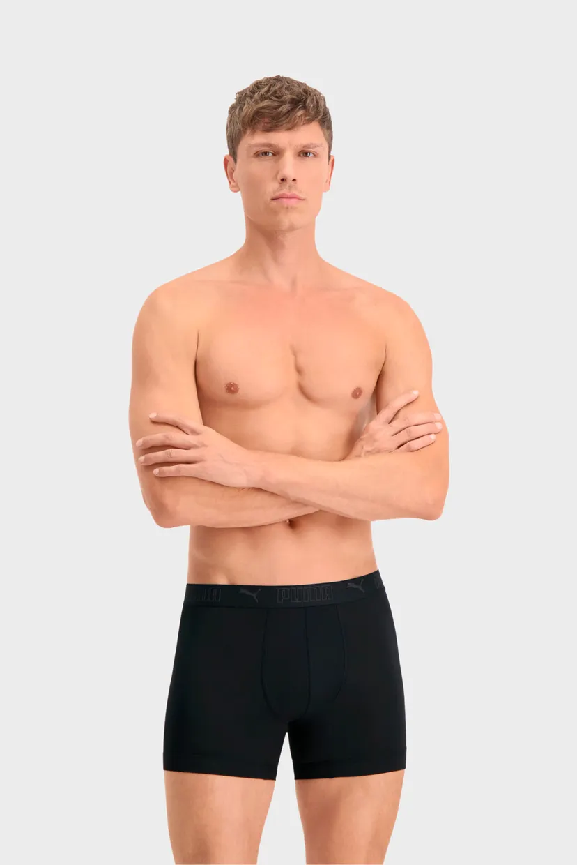 Чоловічі чорні боксери (2 шт) PUMA Sport Men’‎s Microfiber Boxers 2 Pack 3