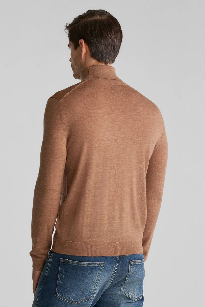 Чоловічий коричневий вовняний гольф EXTRAFINE MERINO WOOL TURTLENECK 3
