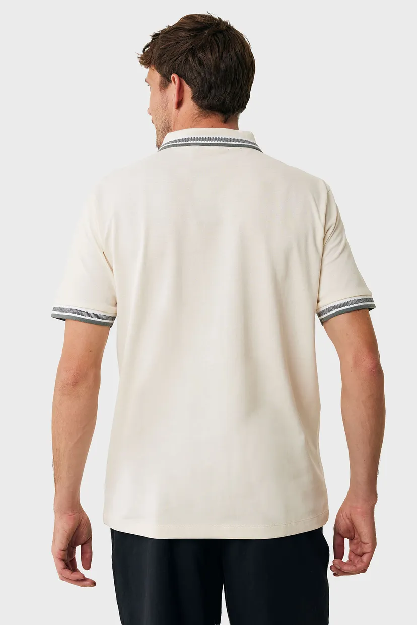 Чоловіче біле поло Tipping polo regular fit 3