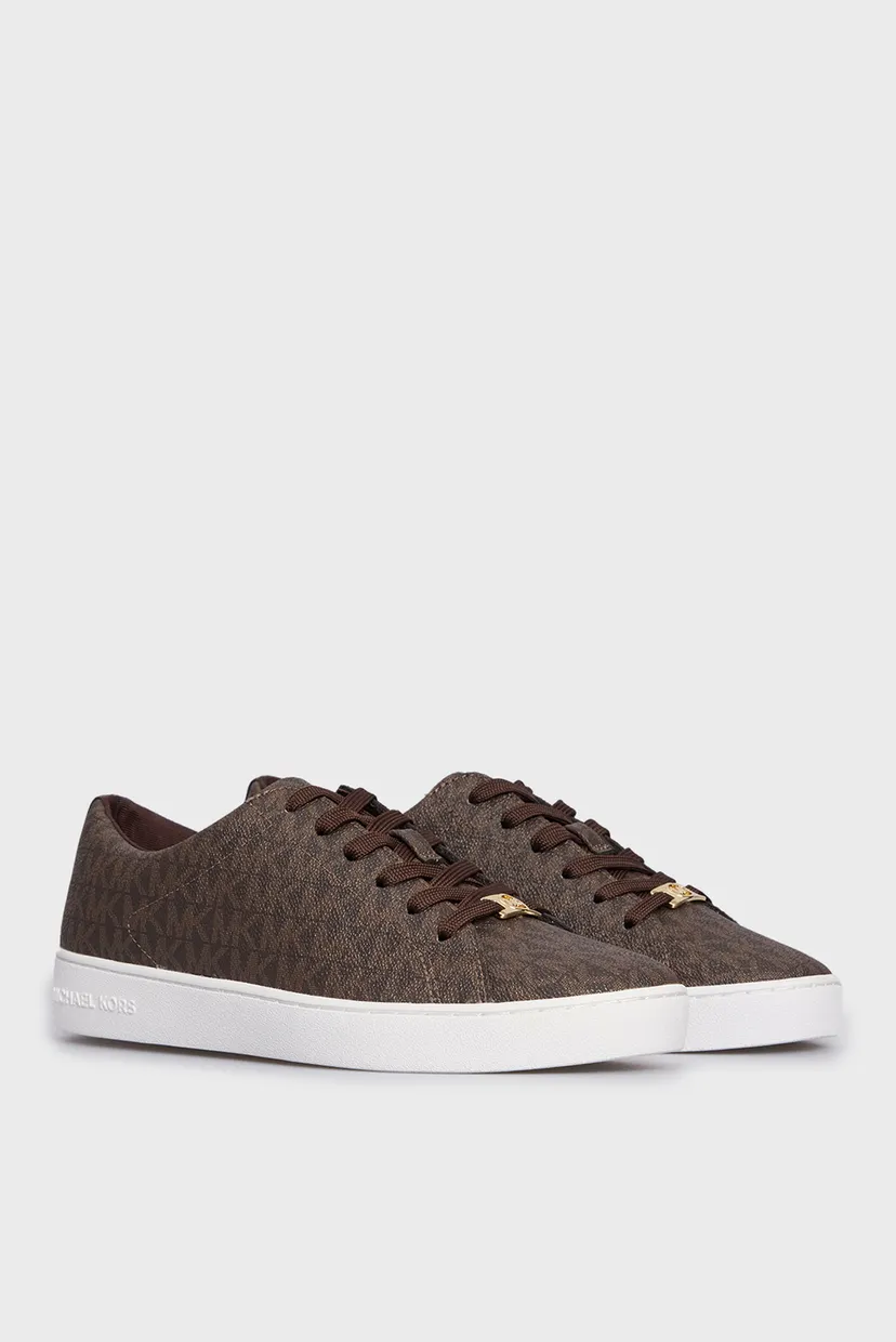 Жіночі коричневі снікерси з візерунком KEATON LACE UP 3