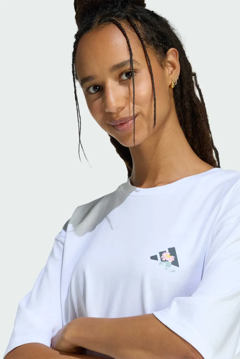 Женская белая футболка SOFT SIDE OVERSIZED GRAPHIC 4